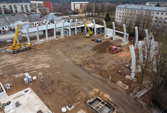 Rit pilnā sparā Tukuma sporta manēžas būvniecība