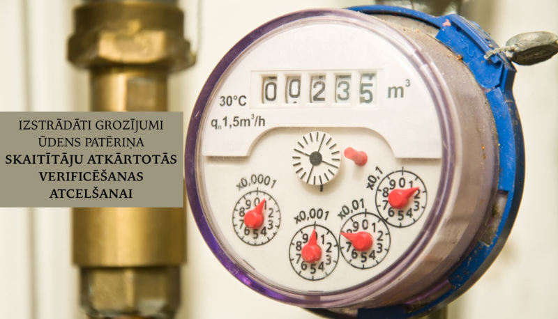 Ūdens skaitītāju verificēšanas prasību atcelšana mazinās iedzīvotāju izdevumus