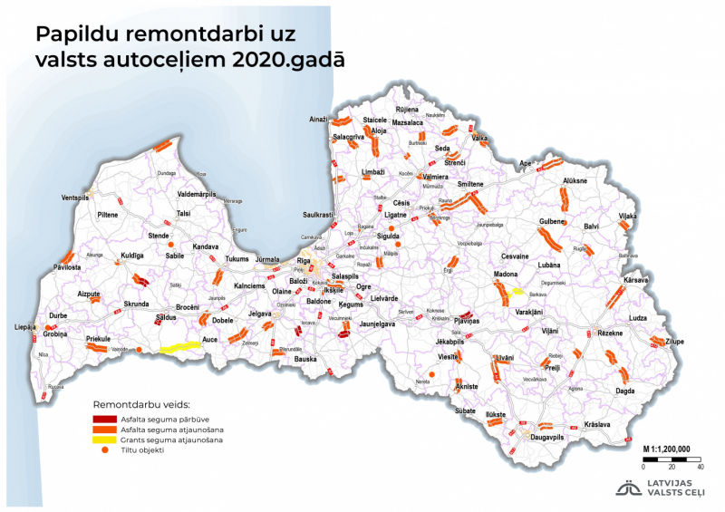 LVC: papildu 75 miljoni eiro tiks ieguldīti galveno un reģionālo autoceļu seguma atjaunošanā un satiksmes drošības projektos LVC: papildu 75 miljoni eiro tiks ieguldīti galveno un reģionālo autoceļu seguma atjaunošanā un satiksmes drošības projektos