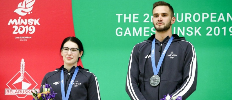 Tukumnieks Strautmanis tandēmā ar Rašmani izcīna sudraba medaļas Eiropas spēļu 50 metru šaušanā Tukumnieks Strautmanis tandēmā ar Rašmani izcīna sudraba medaļas Eiropas spēļu 50 metru šaušanā