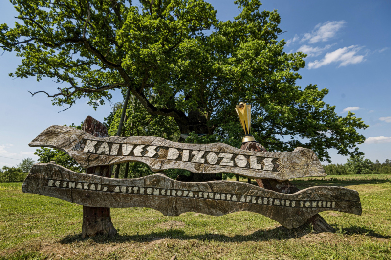FIBA U19 Pasaules kausa galvenā trofeja apceļo Latvijas dižozolus, tajā skaitā Kaives dižozolu