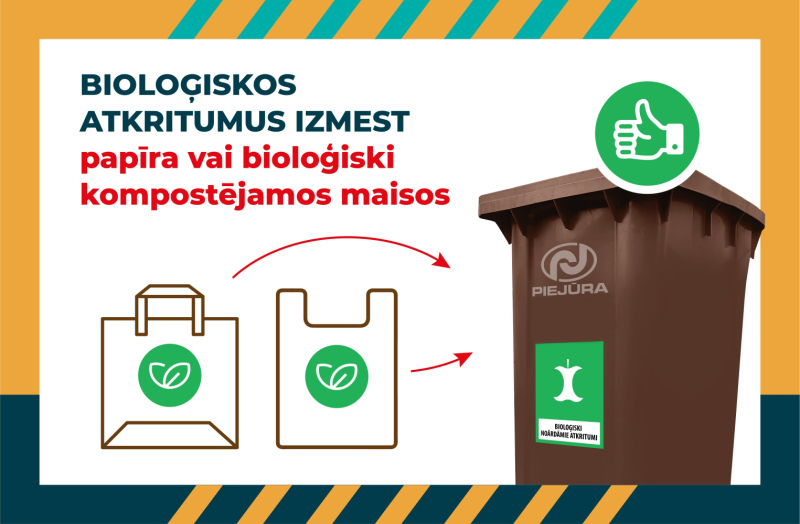 No jūnija Tukuma novadā jāšķiro bioloģiskie atkritumi
