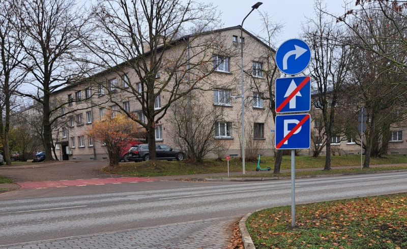 Pie bērnudārza "Pasaciņa" jauna ceļa zīme